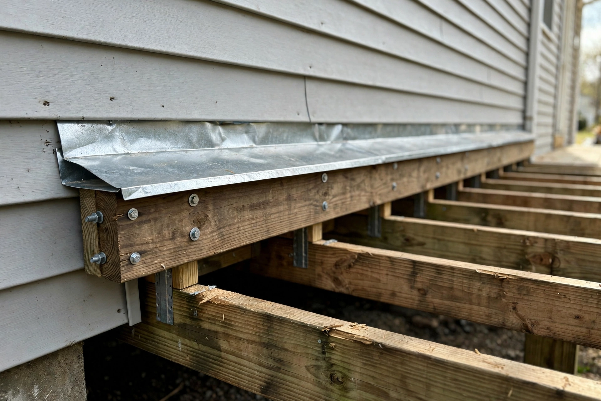 Deck Ledger Flashing Methods for Preventing Moisture Damage Along Residential Exterior Walls