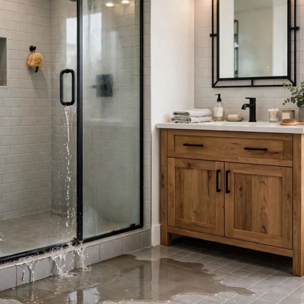 Shower Door Leakage Problems That Can Gradually Damage Bathroom Flooring and Nearby Cabinets