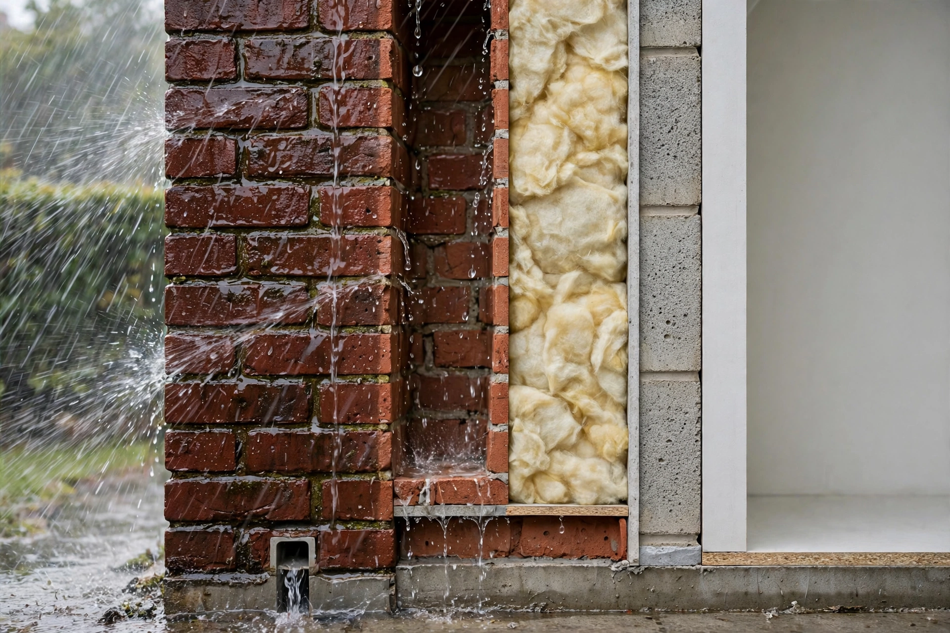 Cavity wall insulation suitability checks wind driven rain moisture