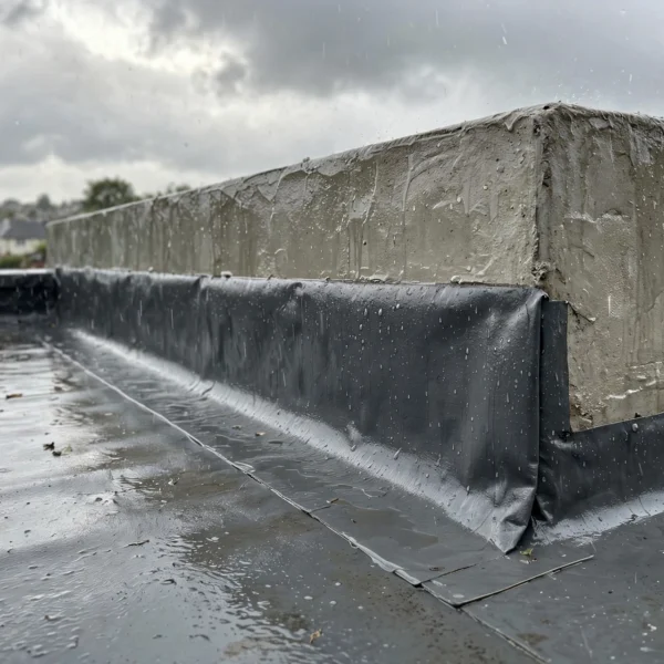 Residential Parapet Wall Waterproofing Details That Help Prevent Rainwater Penetration Around Flat Roof Edges