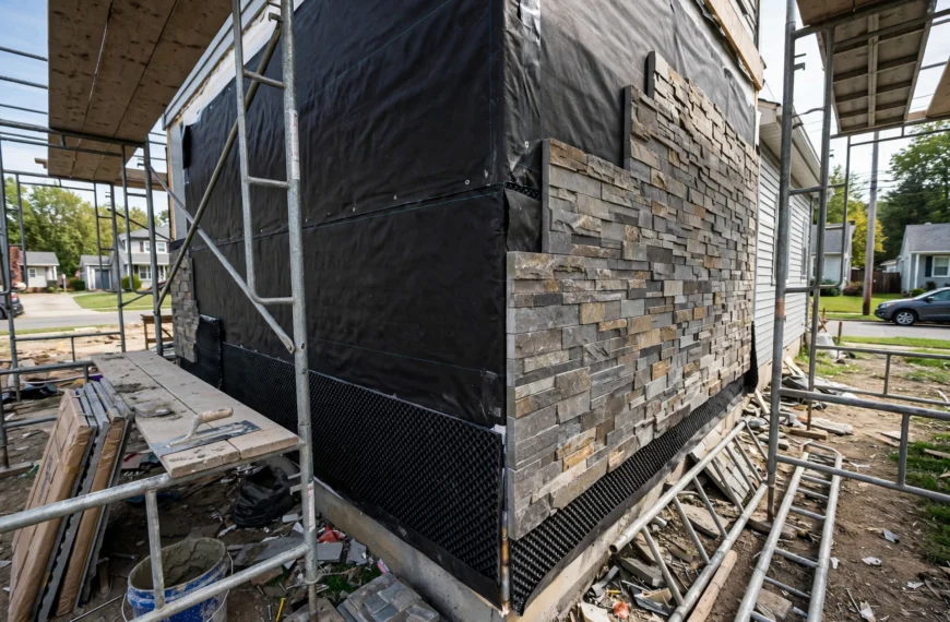Stone Veneer Water Management Details That Help Reduce Moisture Accumulation Behind Exterior Cladding